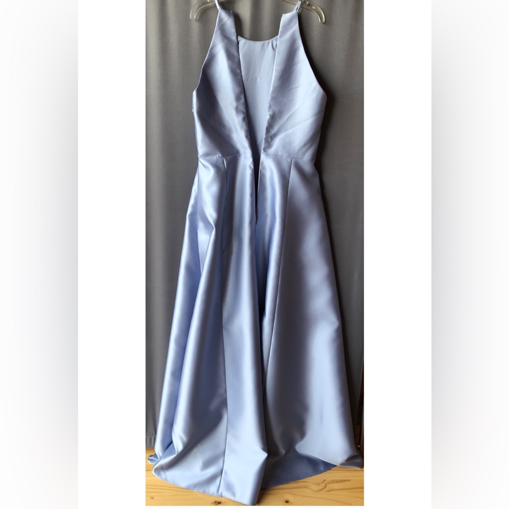 Alfred Sung Satin Gown, Sz 8R: 37” Bust;29”waist;39”hips(around),New, cloudy - Picture 6 of 8